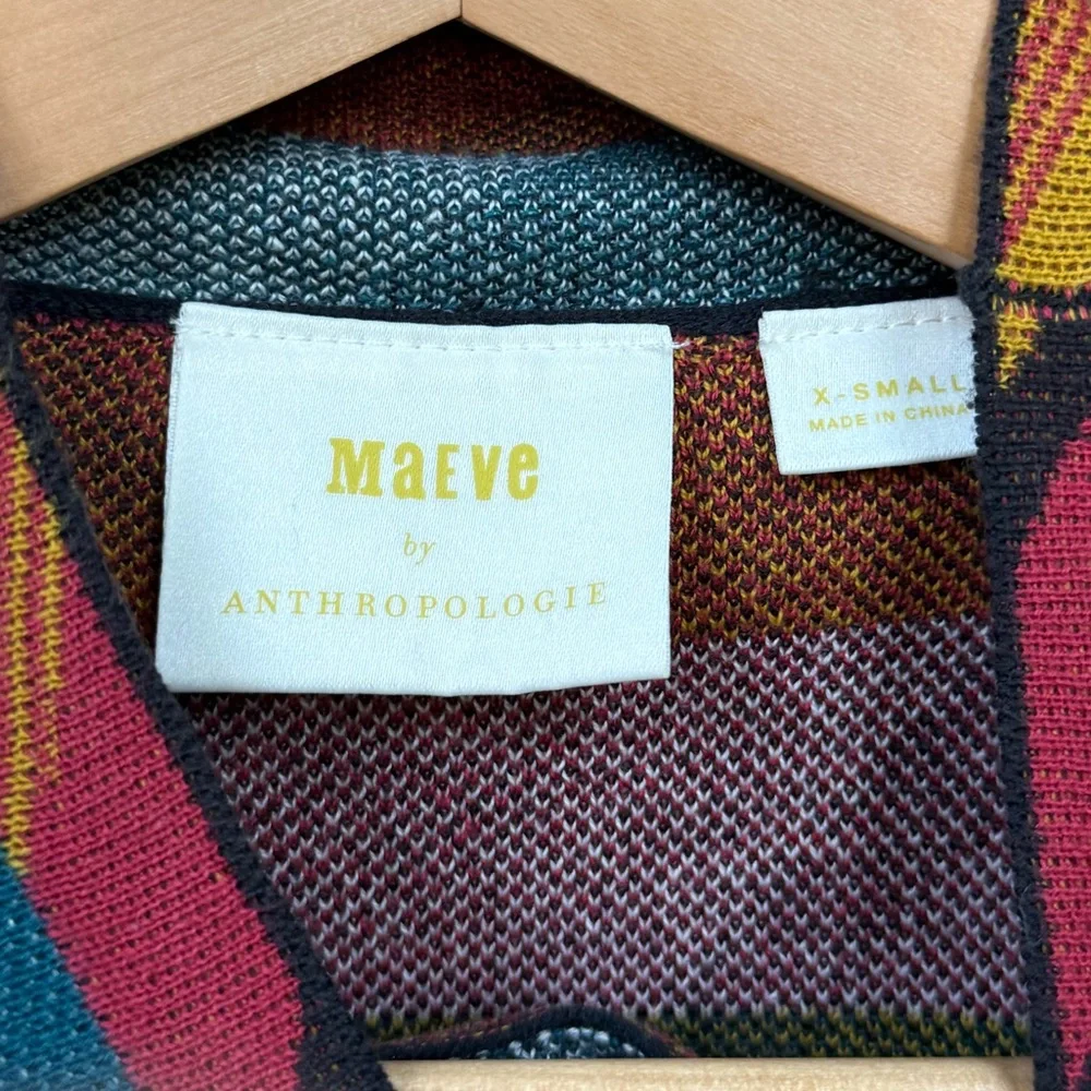 Maeve for Anthropologie Multicolor Geometric Knit Top + Skirt Sweater Set - Picture 3 of 6